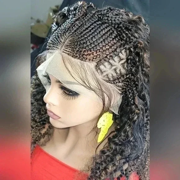 Braided wigs  100% handmade, short afro wig, stunning , colored wig, box… - Picture 11 of 17